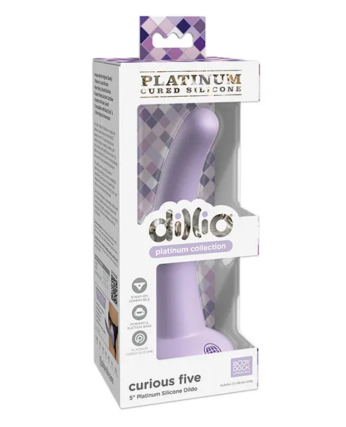 Dildos Pipedream Products Dillio Platinum 5in Curious Five Purple