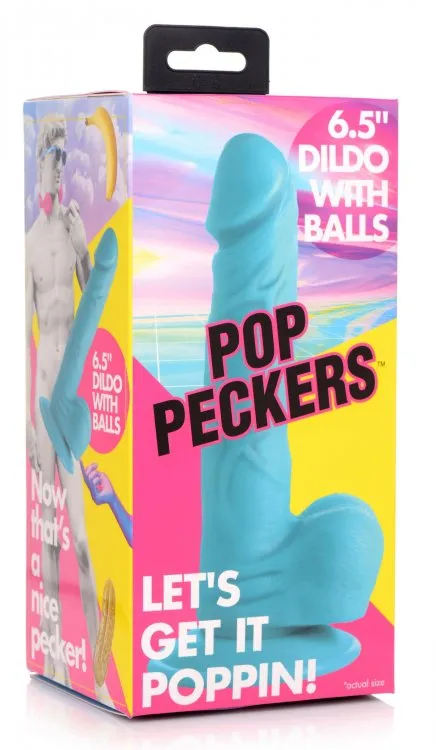 Dildos XR Brands Pop 65in Dildo W Balls Blue