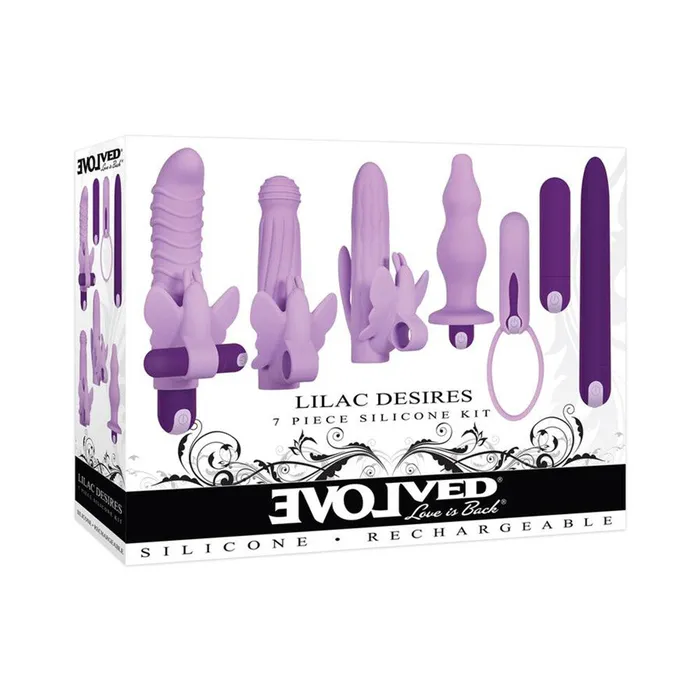 Evolved Novelties Vibrators Evolved Lilac Desires Silicone Rechargeable Butterfly Kit