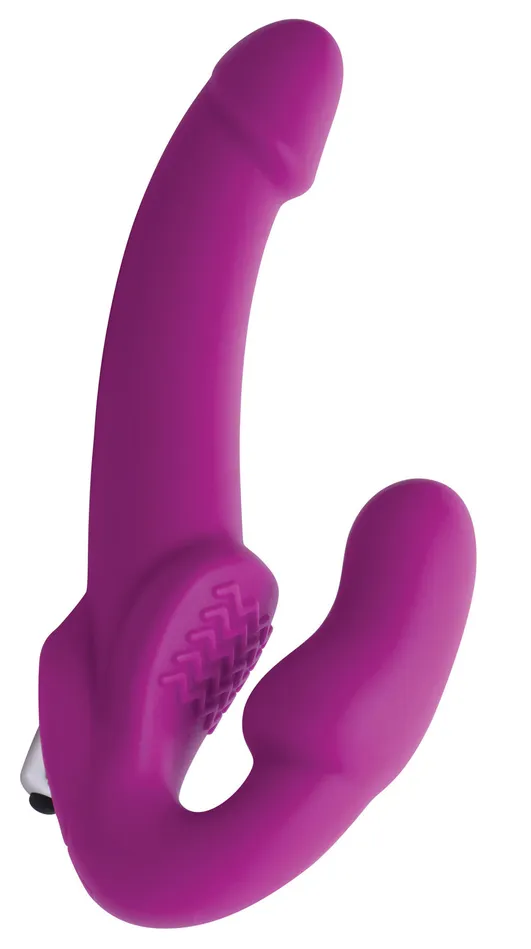 Female Sex Toys XR Brands Strap U Evoke Vibrating Strapless Silicone Strapon Dildo