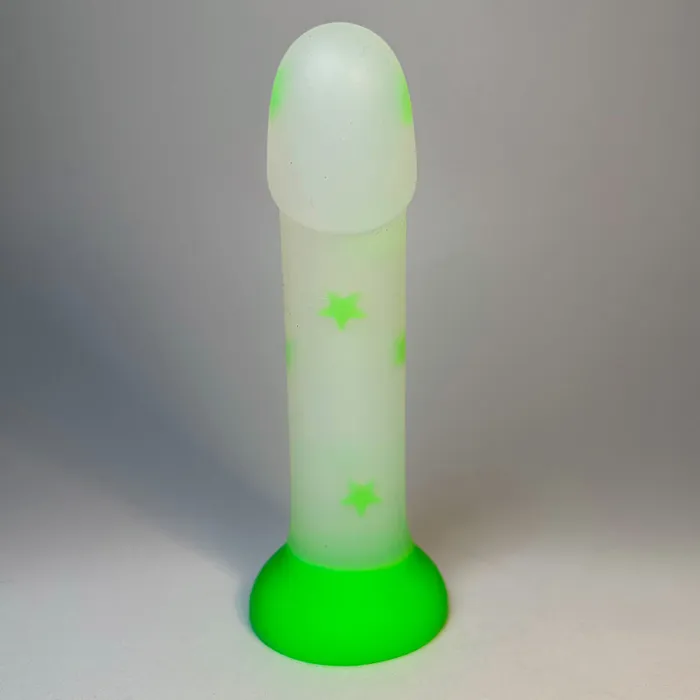 GREEN STAR Liquid Silicone Jelly Dildo 7 Inch KM Global Dildos