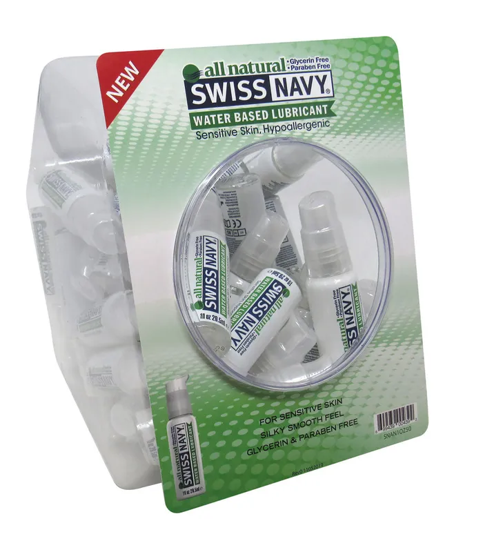 MD Science Lab Swiss Navy All Natural 1 Oz 50pc Fishbowl Vibrators