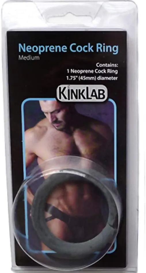 Neoprene Cock Ring Set Medium Kink Labs Male Sex Toys