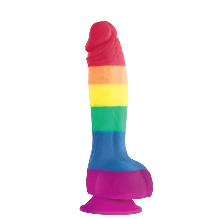 NS Novelties Dildos Colours Pride Edition 6 Inch Realistic Silicone Dildo With Balls