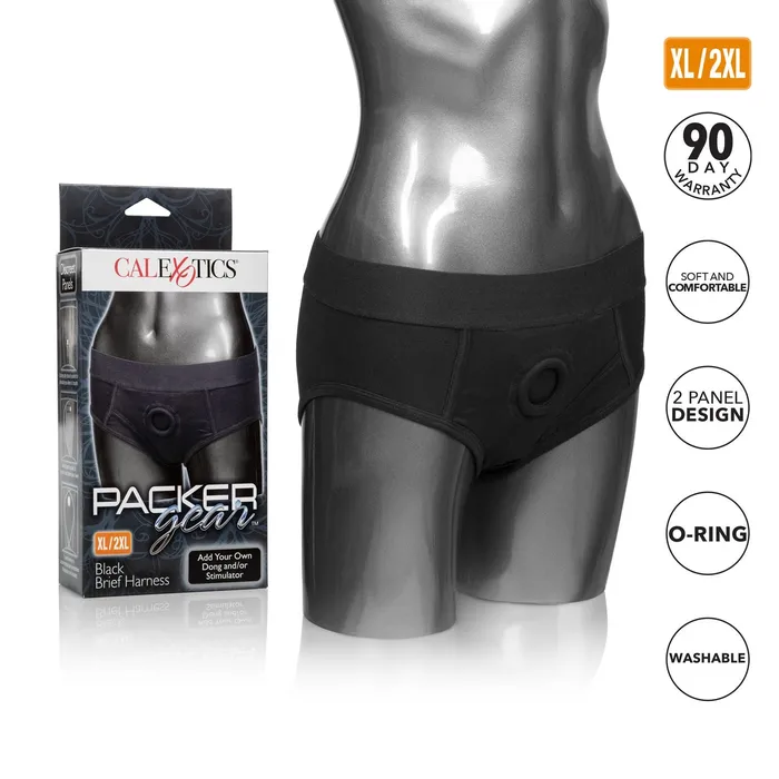 Packer Gear Black Brief Harness Xl2xl California Exotic Novelties Female Sex Toys