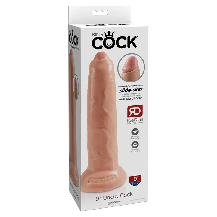 Pipedream Dildos King Cock 9 Inch Flesh Uncut Cock Dildo