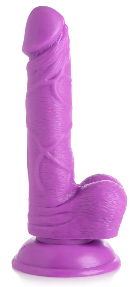 Pop Pecker 65 Inch Dildo With Balls Purple XR Brands Pop Peckers Dildos