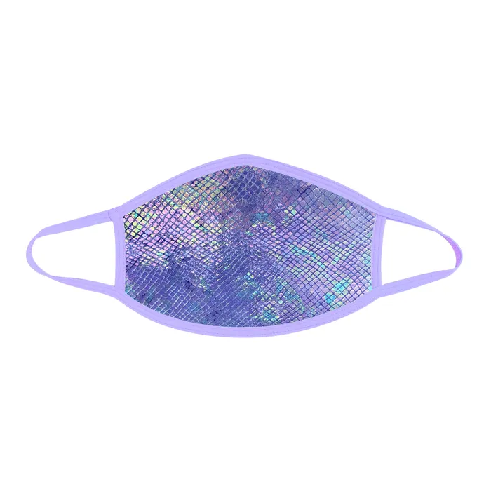 Sale Vibrators Purple Python Holographic Face Mask With Lavender Trim