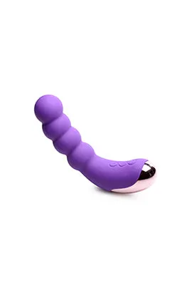 Silicone Beaded Vibrator Violet Curve Toys Female Sex Toys