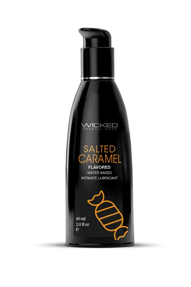 Wicked Sensual Care Lubricants Aqua Salted Caramel Flavored Water Based Intimate Lubricant 2 Fl Oz