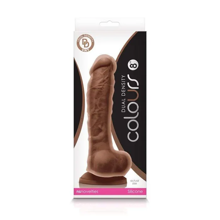 Dildos nsnovelties Colours Dual Density 8 Dildo Brown