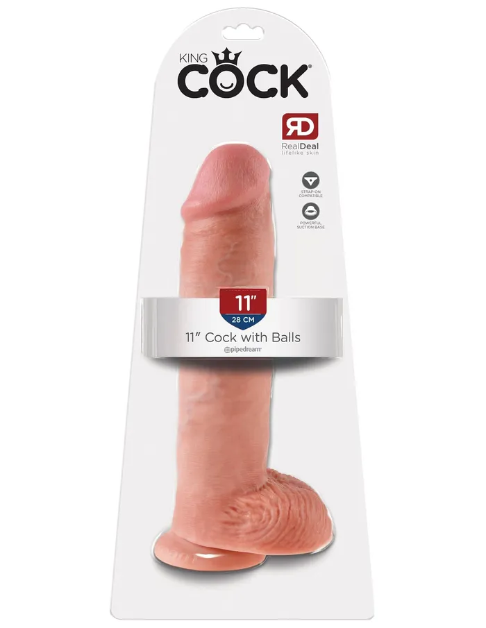 Dildos Pipedream King Cock 11Inch Cock With Balls Flesh