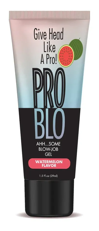 Enhancers Little Genie Problo Ahhsome BlowJob Gel Watermelon 15 Fl Oz