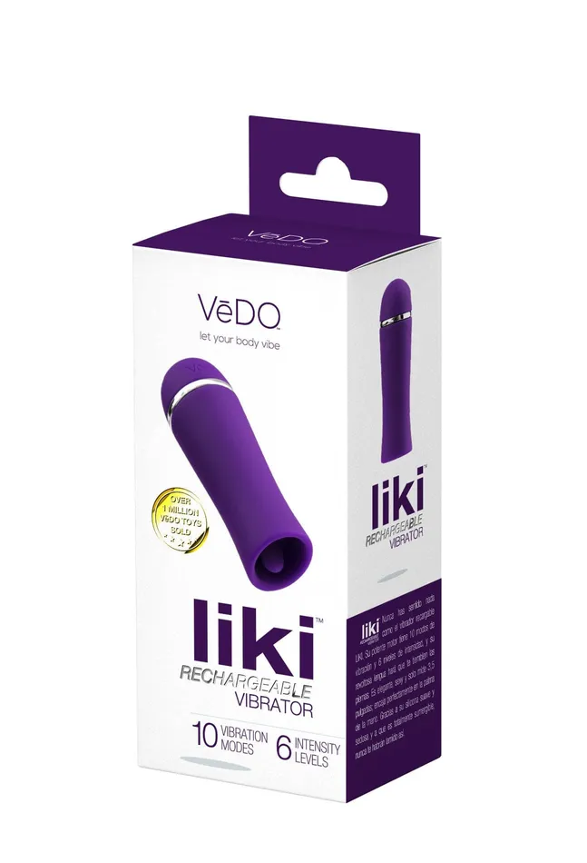 Liki Rechargeable Flicker Vibe Deep Purple VeDO Vibrators