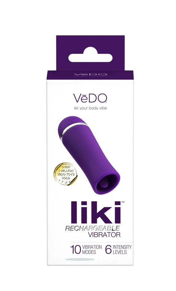 Liki Rechargeable Flicker Vibe Deep Purple VeDO Vibrators