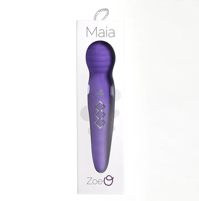 Maia Toys Vibrators Zoe Twisty Dual Vibrating Pleasure Wand Purple