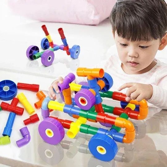 Pipe Building Blocks Toy 3ZToyBox Vibrators