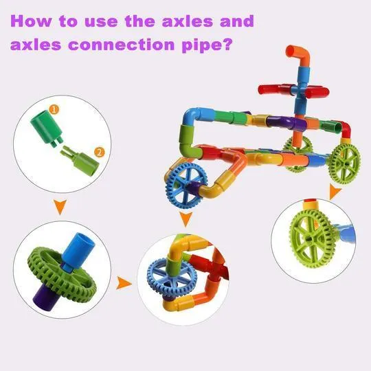 Pipe Building Blocks Toy 3ZToyBox Vibrators