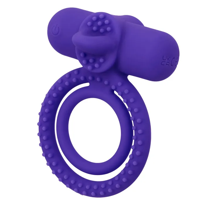 Vibrators CalExotics Silicone Rechargeable Dual Climaxer Purple