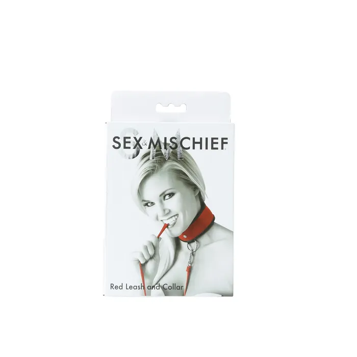 Vibrators Sportsheets Sex and Mischief Leash and Collar Red