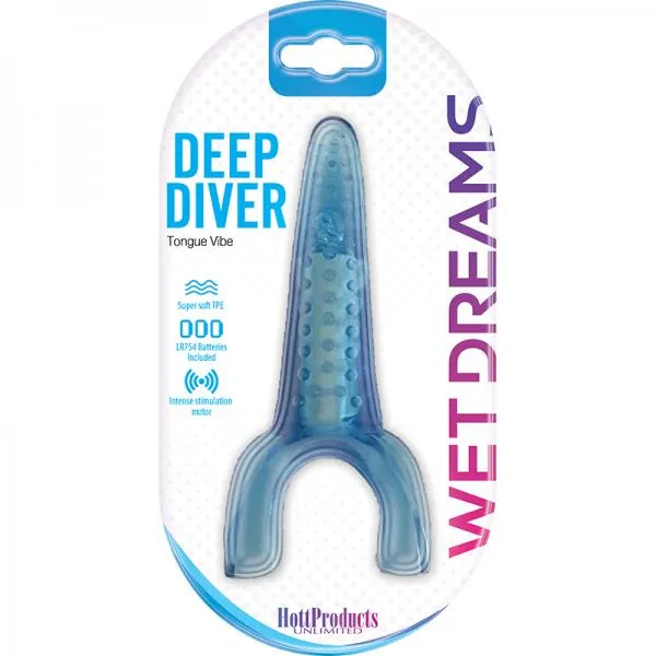 Vibrators Tongue Star Deep Diver Vibrating Tongue With Motor Blue Hott Products