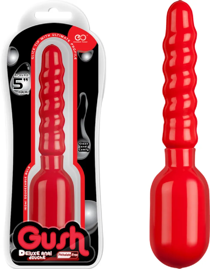 Anal Gush Deluxe Anal Douche Red Sex Toy Adult Pleasure Excellent Power
