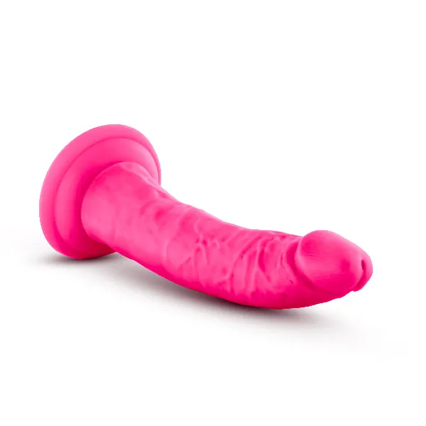 Blush Female Sex Toys Neo Elite 75in Silicone Dual Density Cock Neon Pink