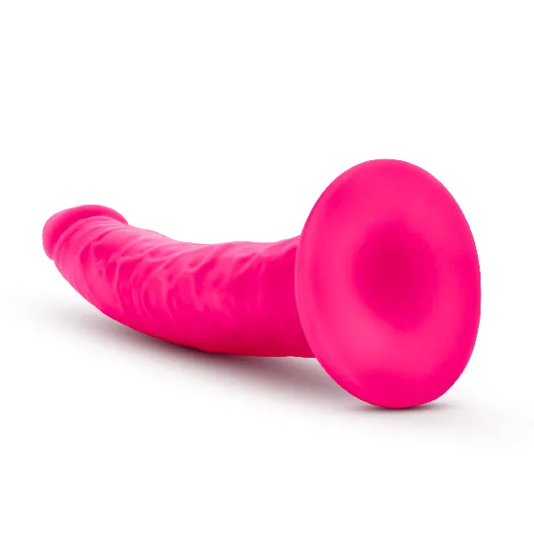 Blush Female Sex Toys Neo Elite 75in Silicone Dual Density Cock Neon Pink