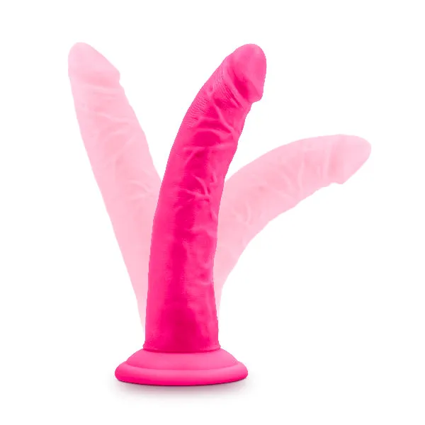 Blush Female Sex Toys Neo Elite 75in Silicone Dual Density Cock Neon Pink