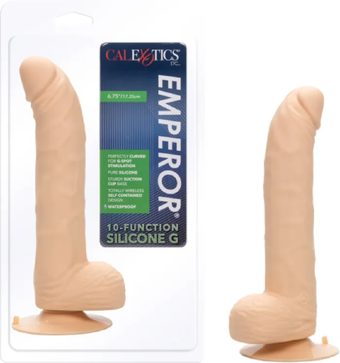 Dildos Emperor 10Function Silicone G Suction Dildo Adult Sex Toy Flesh California Exotic Novelties