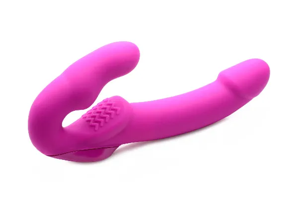 Evoke Rechargeable Vibrating Silicone Strapless Strap On XR Brands Female Sex Toys