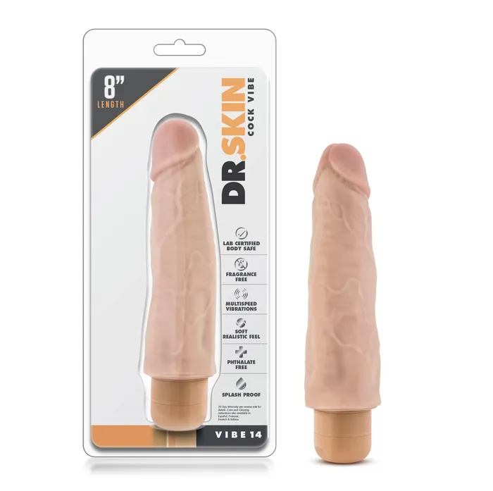 Female Sex Toys Dr Skin Dr Skin Cock Vibe 14 8in Vibrating Cock Beige