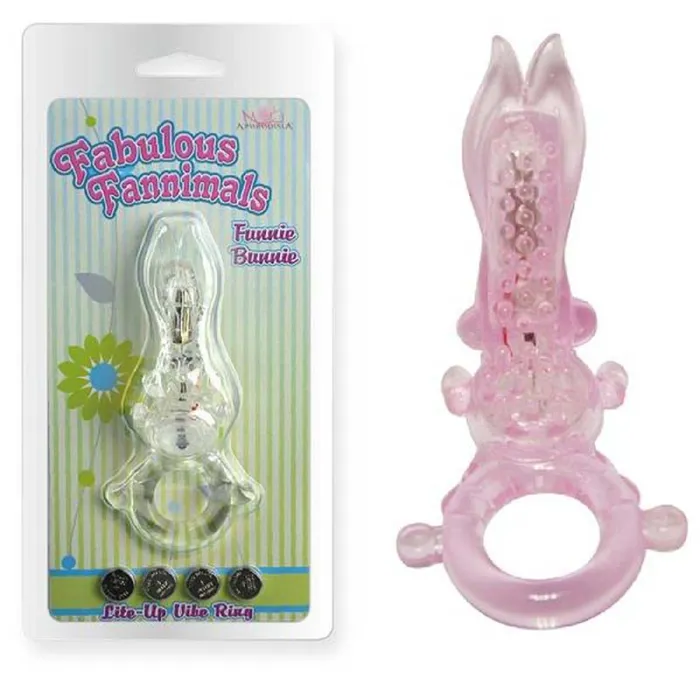 Funny Bunny Vibe Cock Ring Purple Sex Toy Adult Pleasure Xsales Vibrators