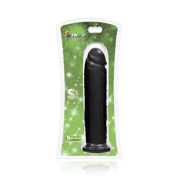 Si Novelties Dildos Cock w Suction Black 9in