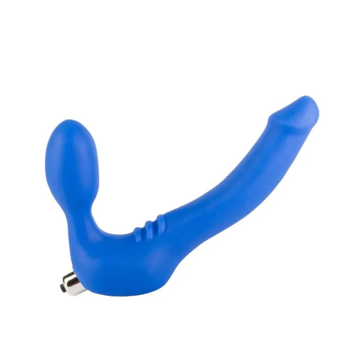 Strapless Strap On Vibrating Silicone S Blue Ignite Female Sex Toys