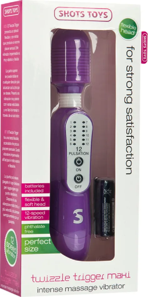 Twizzle Trigger Maxi Purple Vibrator Sex Toy Adult Orgasm Shots Media Vibrators