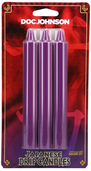 Vibrators Doc Johnson Japanese Drip Candles 3 Pack Purple