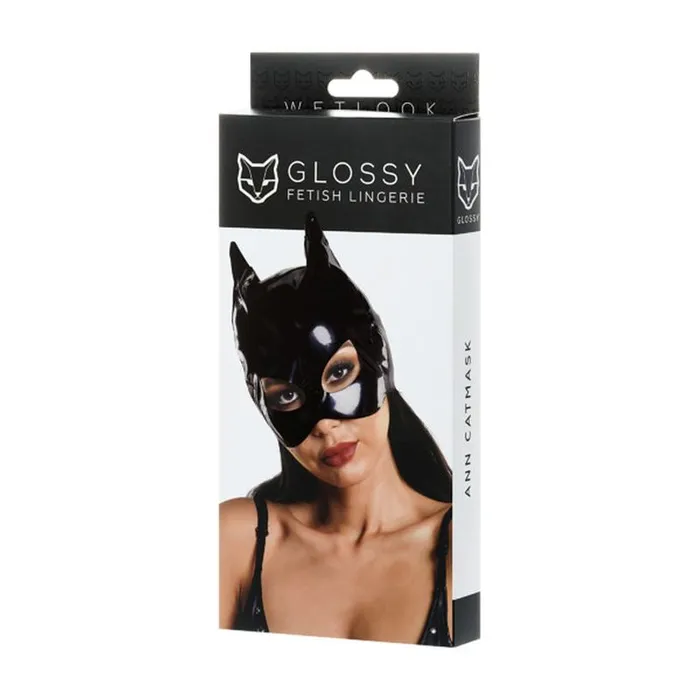 Vibrators Glossy Wetlook Cat Mask Glossy