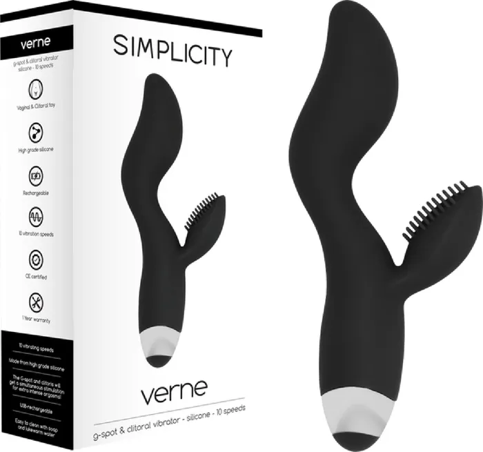 Vibrators VERNE GSpot Clitoral Vibrator Black Shots Media