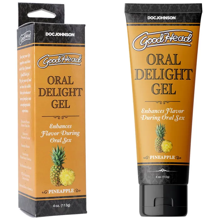 Doc Johnson Enhancers GoodHead Oral Delight Gel Pineapple Pineapple Flavoured Oral Gel 120 ml Tube