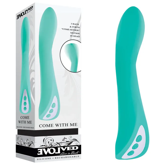 Evolved Female Sex Toys Evolved COME WITH ME Teal 203 cm USB Rechargeable Vibrator with Flicking Head